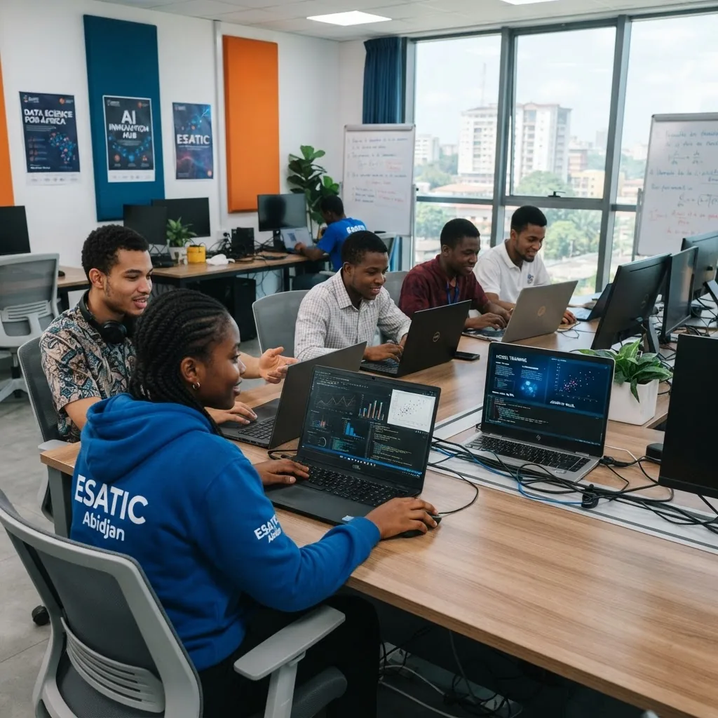 Étudiants en formation à l'intelligence artificielle